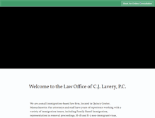 Tablet Screenshot of laverylawoffices.com